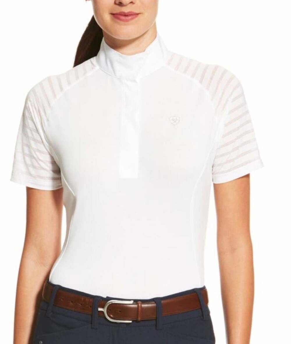 Ariat Pro Series Women's White Performance Polo Shirt Size Small
